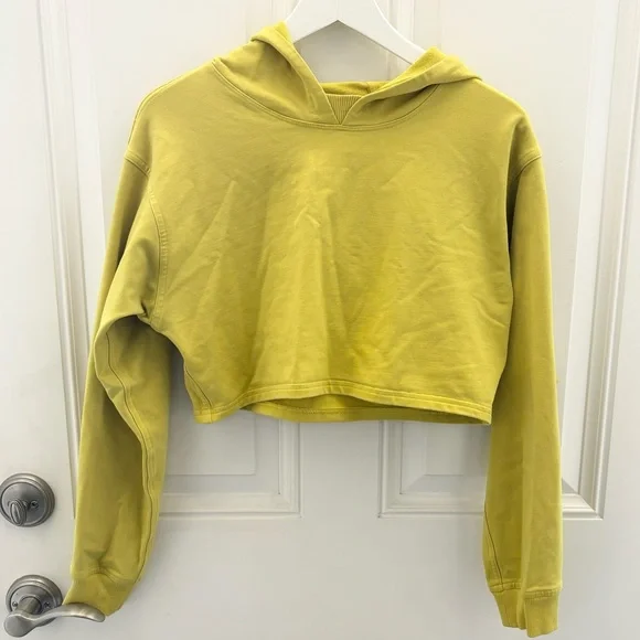 Lululemon All Yours Cropped Hoodie Soleil Size 6 - Picture 2 of 11